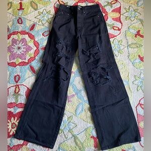 pacsun wide leg ripped jeans